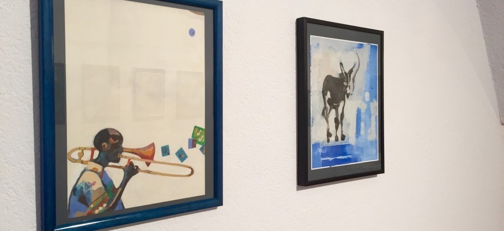 La mostra dell'illustratore Antony Fachin al Centro Studi e Documentazione Arte moderna e contemporanea in via II Androna, 3